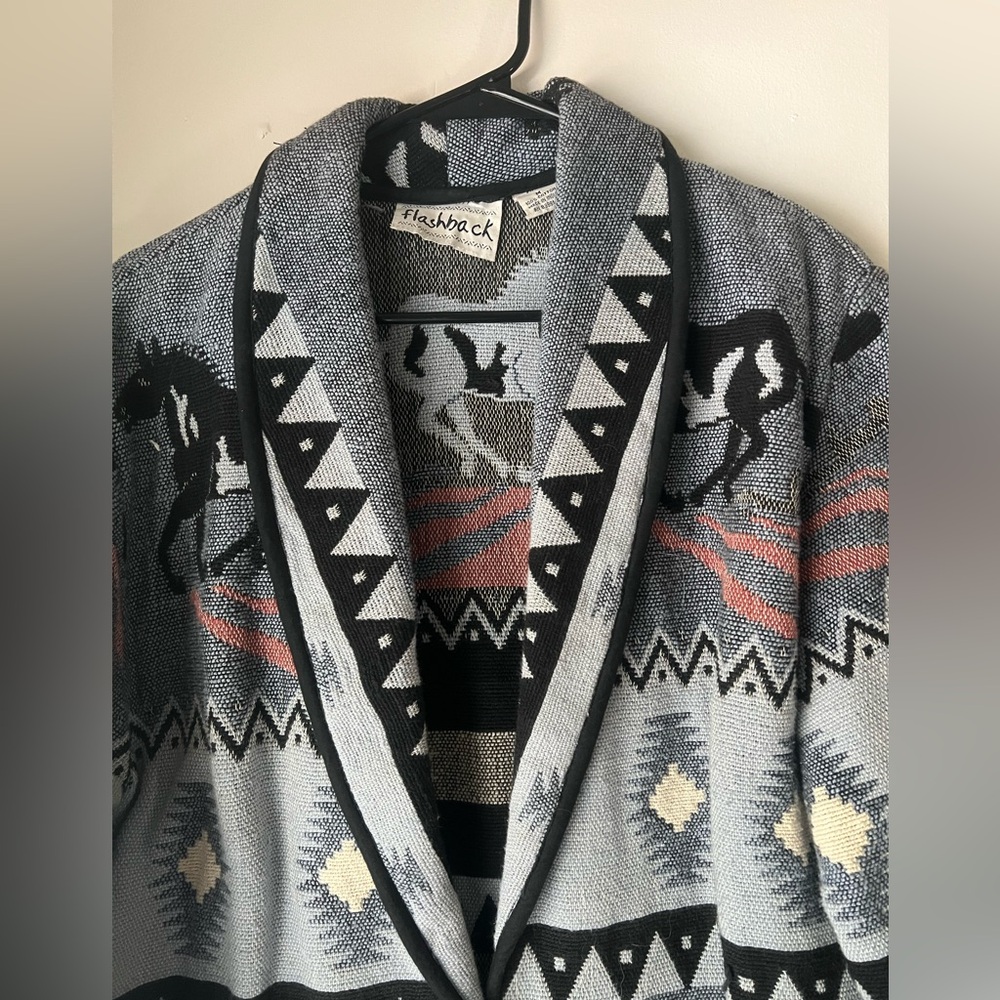 Vintage Southwestern 100% cotton horse jacket - Picture 5 of 7